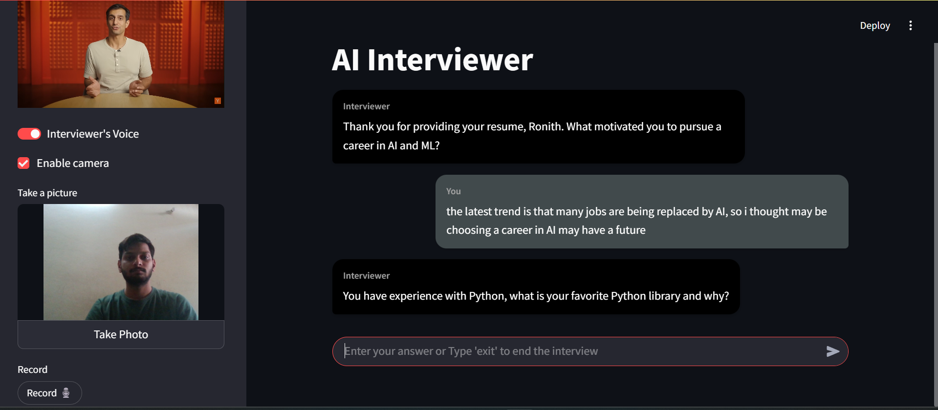 ai interviewer image